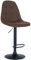 CLP Barhocker Elmore I Mit Stoff-Bezug, Farbe:braun, Material Gestell:Metall matt schwarz
