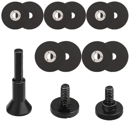 SIFANG 1,0 mm Trennscheibe 50mm metall-trennscheibe, 50 x 10 x 1,0 mm Dünn Flexscheibe Gerade 10 Stück mit 6,35mm Werkzeughalter, für Matrizenschleifer Schneidet Stahl Edelstahl Inox Metall etc