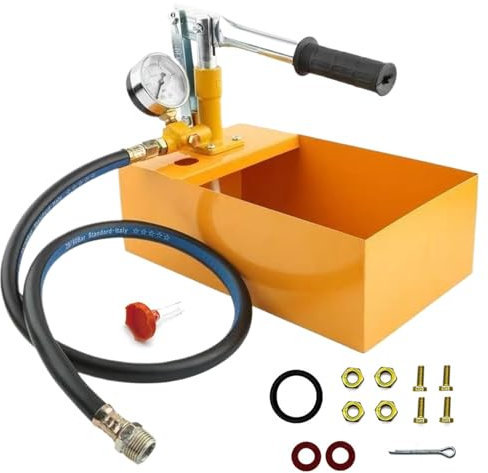 Water Pressure Test Gauge Pressure Pump Test Pump Filling Pump 1/2 Inch 25 Bar,5 Litre Manual Pressure Test Pump,Heat Leak Pressure Test Pump,Hydraulic Pressure Test Pump 2.5 MPa Water Pressure Tester