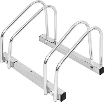 DIVID® Fahrradständer für Fahrräder, Mehrfachständer, 37cm Abstand zwischen den Rädern,Boden oder Wand Montage möglich, Radbreite 30-65mm, Radständer (2 Fahrränder)