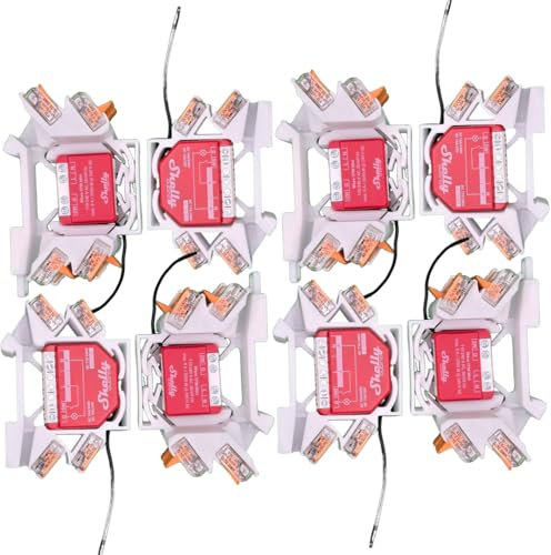 8 pezzi di supporto per tastiere cartaceo Shelly per 29 Shelly Relè: Plus 1, 1 Mini Gen3, Plus 1PM, 1PM Mini Gen3, Plus 2PM, 2.5, RGBW 2, PM, 2.5, Plus i4, Dimmer 2, guida DIN