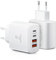 2Pack Chargeur USB C, 40W 4-Port USB Multiple Bloc Chargeur Rapide Multiple Secteur PD+QC 3.1A Type C Adaptateur pour iPhone 16 15 14 13 12 Pro Max Samsung S24 Ultra S23 S22 iPad Xiaomi Huawei Google