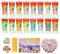Decoden Cream Glue Kit, Simulation False Whipped Cream Glue, DIY Mobile Phone Case Kit, Deco Cream with Resin Decorations and Nozzles for DIY Craft Gift (16 Pieces Decodes Cream Glue)