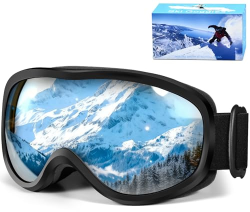 GQBVPN Gafas de Esquí, Máscara Gafa Esqui Snowboard con Protección UV400, Gafas Esquí Antivaho para Usuarios de Gafa, para Actividades al Aire Libre Esquí Ciclismo Snowboard Senderismo Unisex