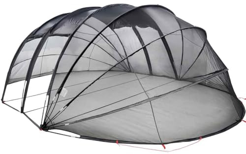 vidaXL Poolzelt Kuppel Transparent 640 x 432 x 205 cm, Garten- und Terrassenzelt, wasserfeste Abdeckung für Pool, einfach aufzubauen, windfest für den Sommer