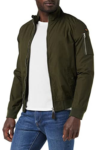 Schott Nyc Kenny, Giacca Uomo, Verde (Kaki Scuro), L