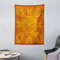 ABAKUHAUS Indische Wandteppich Muster vielseitige Kulturelle Kunst Symetrie Spirituelle Abbildung Digitaldruckaus Weiches Mikrofaser Stoff 110x150cm Waschbar ohne Verblassen Digitaldruck, Orange Grün