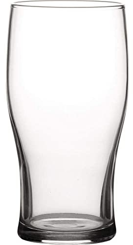 Tulip Toughened 20oz Pint Beer Glass Strong Durable Glass - 12
