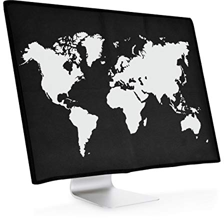 kwmobile 24-26 Monitor Cover - Protezione Monitor PC Antipolvere Schermo Computer - Custodia Protettiva Sagoma Mondo