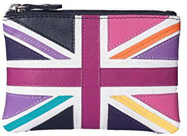 Mala Leather Union Jack Geldbörse für Münzen und Karten mit RFID-Schutz, in Geschenkbox
