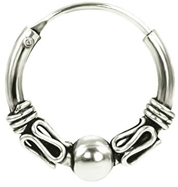 einzeln Gotische Creolen Ohrringe aus Sterling Silber 925 für Damen Herren und Girls | Dick: 2.0 mm |