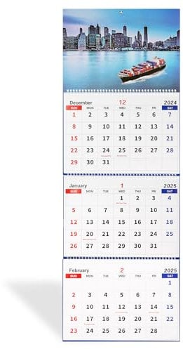 Exttlliy Wandkalender 2021-2022 3-Monats-Wandanzeige Monatskalender, Verwendung Dezember 2020 - Januar 2022 für Büro Schule Zuhause (A)