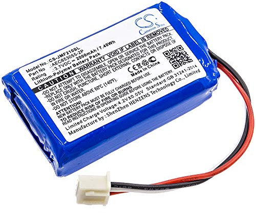 TCTK Akku 2000mAh Kompatibel mit [JBL] Flip 2 (2013), Flip II (2013) Ersetzt AEC653055-2P FBA