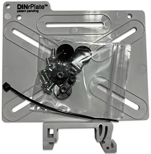 DINrPlate DIN-Schienen-Montagehalterung für SBC, PCB und SSD, Schwarz, Legierter Stahl