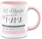 Tassenbrennerei Original Tasse mit Spruch Weltbeste Schwiegermama - Dein Sohn treibt mich zwar manchmal in den Wahnsinn aber ich bin Dir trotzdem unendlich dankbar - Geschenk Schwiegermutter (Rosa)
