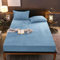 Boqingzhu Flauschige Plüsch Spannbettlaken 200x200cm Pastell Blau Hellblau Fleece Flanell Cashmere Touch Spannbetttuch Winter Kuschelig Bettlaken für 25 bis 30cm Matraze