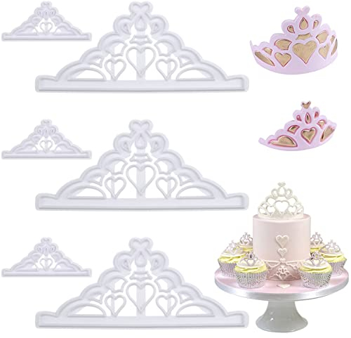 Ausstechformen-Set, Krone, Fondant, Krone und Prinzessin, 4-teilig