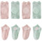 FedMois 4 Pares Rodilleras Bebé Gateo + 4 Pares Calcetines Antideslizantes de Algodón con Motivos de Animales, bebés niña, 1-3 años