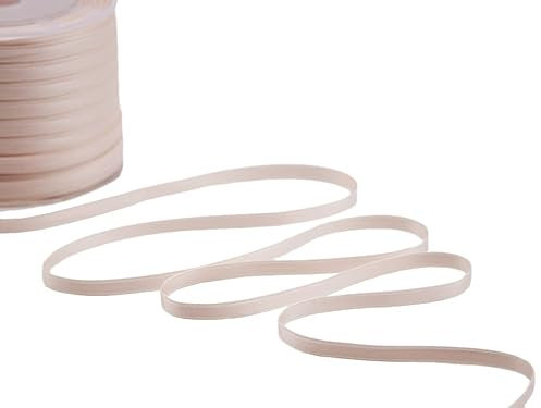Furlanis - Nastro Doppio Raso, Tessuto Italiano - Rosa Cipria, 6 mm x 25 m