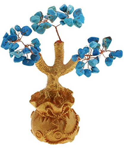 Money Tree Mini Feng Shui Kristall Geld Baum Seven Chakra Natürliche Heilung Edelsteine Kristall Bonsai Glück Glücklicher Reichtum Bonsai Stil Büro Dekor Spirituelles Geschenk Feng Shui Decor Tree