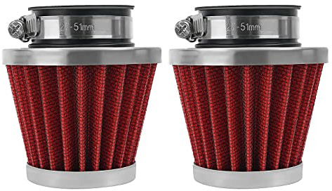 LCGLY 2PCS 42mm Universal Air Filter For GY6 125CC 150CC 200CC 250CC Dirt Bike ATV Quad Scooter Go Kart Compatible With Kawasaki Suzuki Yamaha PZ24 PZ30 Carburetor Moped Roketa Taotao for Motorcycle