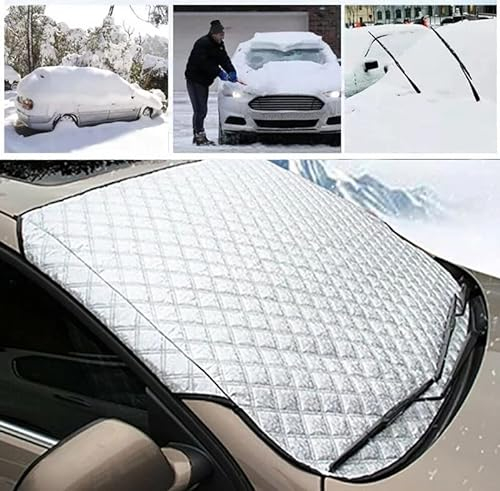 NAVIXE Scheibenabdeckung Auto,Für Opel Corsa-C Corsa-D Corsa-E Corsa-F Grandland Grandland-X,Faltbare Abnehmbare Gegen Schnee Frost und Sonne,143 * 92cm