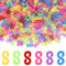 Anschluss S Clips 500 Stück Loom Bänder Verschlüsse Bunte Rubber Loops Werkzeug Nachfüll S Clips Loops Armband Plastik Loops für den Anschluss von Loom Band Armbänder Schmuck Zubehör (Bunte)
