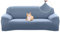 Jaotto Funda para Sofa 4 Plazas Funda Cubre Sofa Ajustable Fundas de Sofá Elasticas Extraíbles Lavables Antideslizante Protector Cubiertas de Sofá con Brazos de Sala de Estar,Gris-Azul