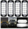 auvstar 4pcs 12-24V LED Stroboscopique Voiture Ampoule Led Voiture Blanc Lumineux Feux éclairage Remorque Clignotant Strobe Lights Balise Clignotante de Sécurité Pour Voiture Utilitaire (blanc)
