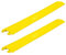BERRY Set of 2 Plastic Cable Protector 100 x 13 CM, Yellow Cable Ramp with Channel Size 40 x 13 MM, Drop Over Cable Cover for Indoor, Floor Wire Concealment Ramp with Anti-Slip Surface.