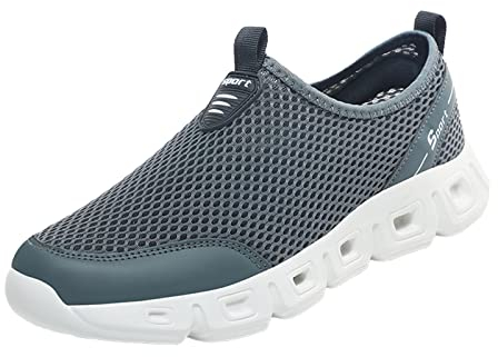 NOAGENJT stivali gomma uomo stivali antinfortunistica uomo pelle frau scarpe uomo scarpe da ginnastica estive 2023 sneakers zeppa interna b-Grigio scuro 14.99