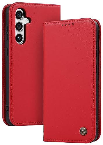 HHUIWIND Cover Compatibile con Samsung Galaxy A15 4G / 5G (6.5),Custodia a Libro Flip Caso in PU Pelle Premium Magnetica Portafoglio per Samsung Galaxy A15 4G / 5G - Rosso