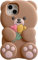 SGVAHY Case for iPhone 7 Plus / 8 Plus - Cute Cartoon Cat Bumper Case - Brown Silicone - Stand for Hands Free Viewing