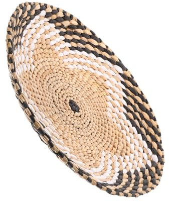 PRETYZOOM Woven Wall Decor Star Hanging Ornament 30-35cm Diameter Natural Straw Material Minimalist Design for Living Room Wall Decoration