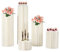 SanBouSi 5PCS Hochzeit Karton Blumensäule Vasen, Faltbarer Blumenständer Dekosäule Weiß Zylinderförmige Blumenständer für Hochzeit Verlobung Geburtstag Tischdekoration