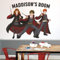 Harry Potter Wall Sticker – Cartoon Harry Ron Hermione Personalised Wall Decal Wizarding World Art (60cm (W) x 50cm (H))