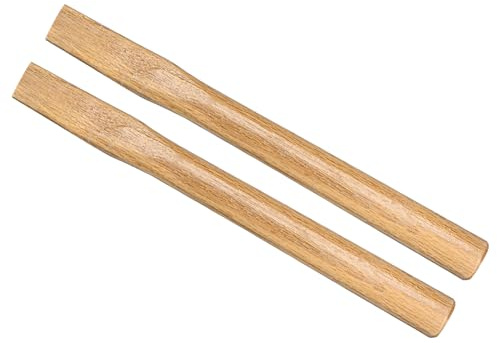 CoCud 2PCS Axe Handle Replacement, 35cm/14 Oak Wood Square Comfort Grip Wooden - (Applications: for Hatchet Hammer Oval Eye)