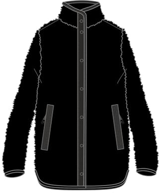 CMP Giacca Lunga Da Donna In Pile Teddy Highloft Giacca lunga da donna in pile teddy Highloft Donna
