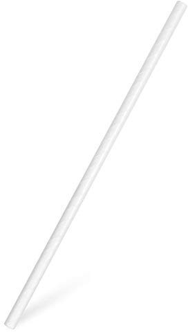 VEPATIM 1000 Papiertrinkhalme JUMBO weiß 25 cm Ø 8 mm