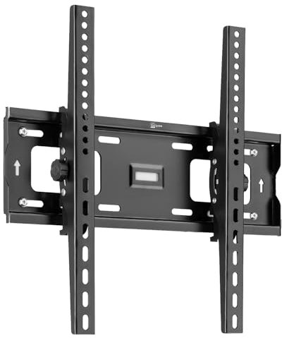 TELE System Supporto Parete Inclinabile per TV 23-65 Pollici, Staffa Ultra Resistente fino a 75 kg, VESA 100x100-400x400, Livella a Bolla Inclusa, Staffa TV LED LCD Curvi e Piani