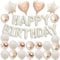 Geburtstagsdeko Creme Happy Birthday Ballons Luftballons Creme Weiß Deko Geburtstag Mädchen Happy Birthday Deko Frauen