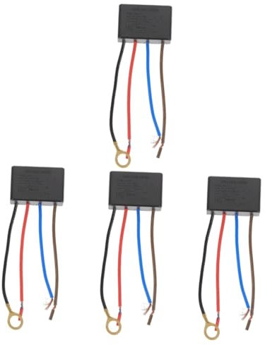 Housoutil 4 Pièces lampe de table interrupteur tactile - Interrupteur tactile - Variateur de lumière lampe de chevet sans fil planche de surtension s de lecture de bureau abdos