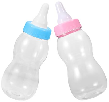 HOMOBABE 2 Stück Vorratsdose Groß Container Spülmaschine Gel Babyflasche Dekoration Mädchen Futterspender Süßigkeitenflasche Kasse Deckel -sparschwein Griffe Sparschweine Plastik