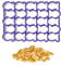Fish Cookie Cutter, 25 Cavity Mini Plastic Gold Fish Cookie Cutters Mold Plastic Tiny Treats Baking Mold Non-Stick Dough for Baking