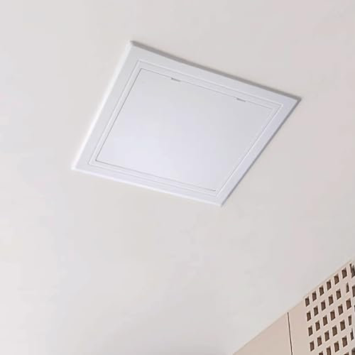 Trampilla Pladur Panel Panel de acceso de techo pequeño (300 x 400, 100 x 100, 200 x 200, 200 x 400 mm), puerta de acceso para paneles de inspección, trampilla de pared blanca de(White,100x100mm)
