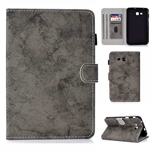 XNCVBD Viaggio con Tablet Custodia Protettiva Compatibile con Custodia Samsung Galaxy Tab 3 Lite T110, Custodia Protettiva Antiurto con Custodia Sottile Smart Folio Protezione del Tablet(Gris)