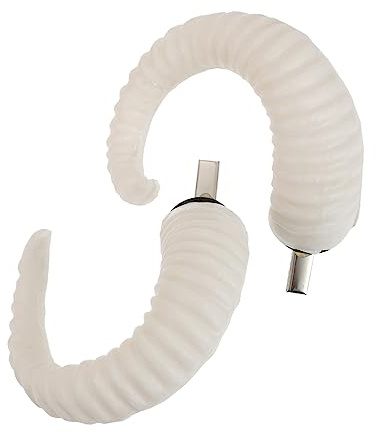 Veemoon Lightweight Artificial Ram Horns Hairpins Pair for Halloween Day of The Dead Cosplay and Festival Hair Accessories Random Color