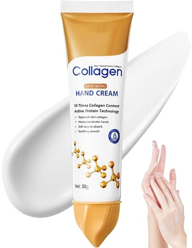 Kollagen-Handcreme, Kollagen-Anti-Aging-Handcreme, spendet Feuchtigkeit, beugt Trockenheit vor, zieht schnell ein, fettet nicht, für alle Hauttypen geeignet