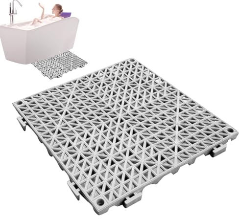 Interlocking Pool Mats - Splicing Floor Mat, Modular Interlocking Cushion | Swimming Pool Flooring Tile Cover, Non Slip Ground Protection Pad with Courtyard Garden Path Waterproof Installation