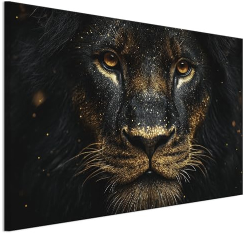 LUMASOUL Wandbilder Wohnzimmer Leinwandbild Tiere 90x60 cm | 1-teiliges Bild für Schlafzimmer, Flur, Büro und Küche, modernes Foto-Motiv